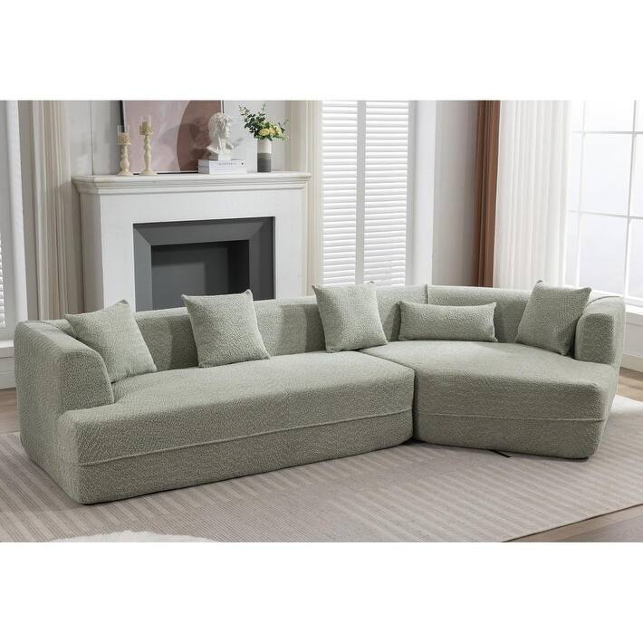 Modern Minimalist Modular Sectional Sofa Set - Green