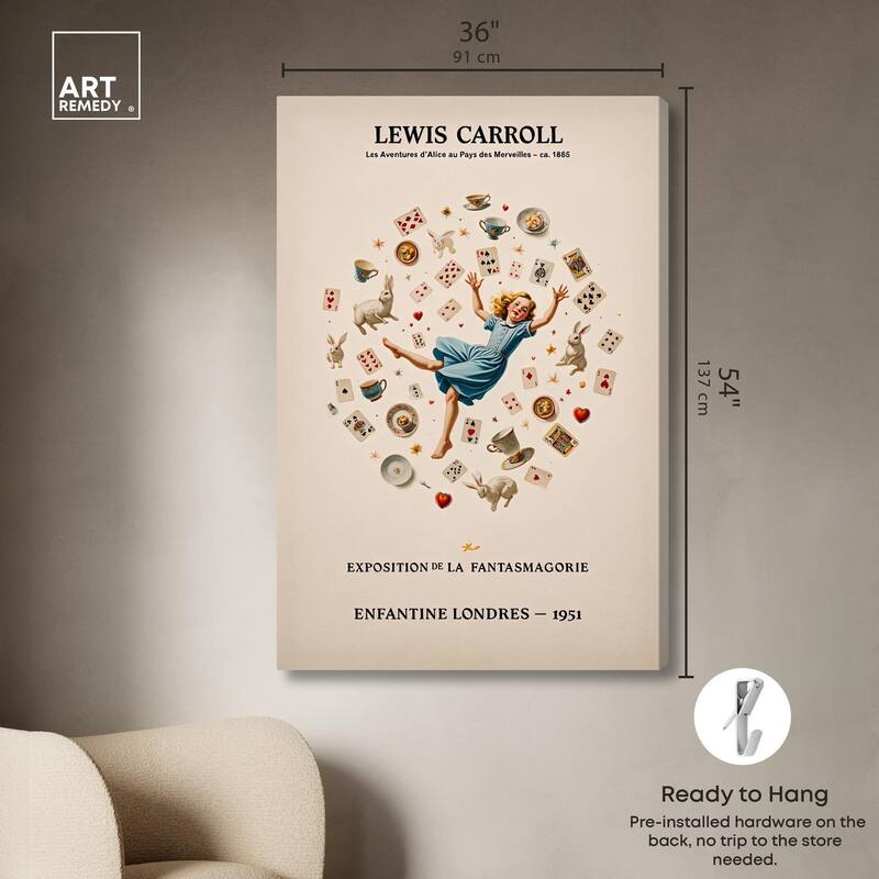 Carroll's Alice in Motion Canvas by Art Remedy, Gallery Wrapped