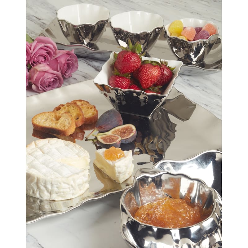 Certified International Silver Coast Cracker Tray 13" x 3" - 13" x 3"