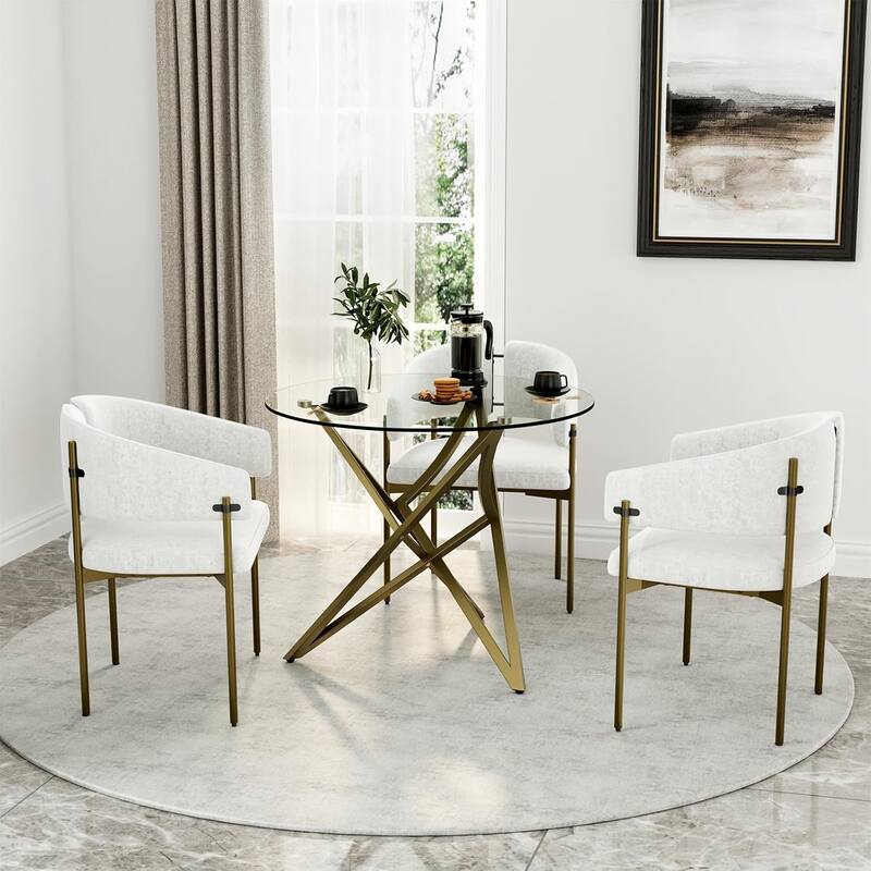 Classic and Luxurious Barrel Dining Chairs with Arms