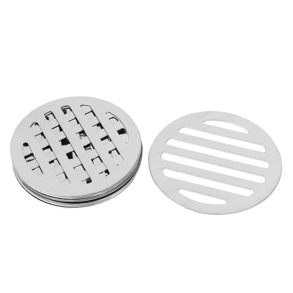 Stainless Steel Round Sink Floor Drain Strainer Cover 3 Inch Dia 10pcs