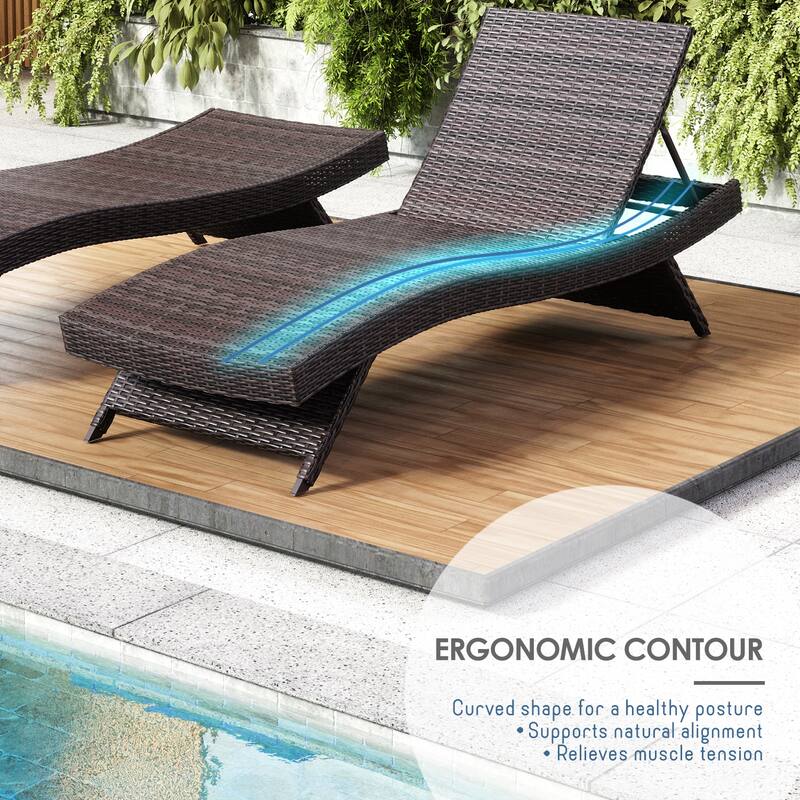 Empyrean Chaise Lounge Chair, Weather-resistant and sturdy, Outdoor Chair with Reclining Backrest - 78.75" x 26" x 38"