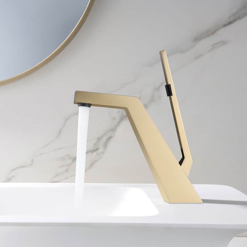 8"H Solid Brass Creative Single-Handle Bathroom Faucet