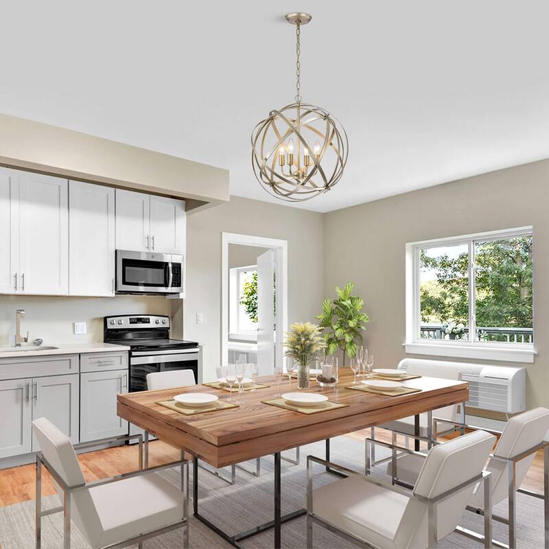 Benita Metal Large Orb 4-light Chandelier