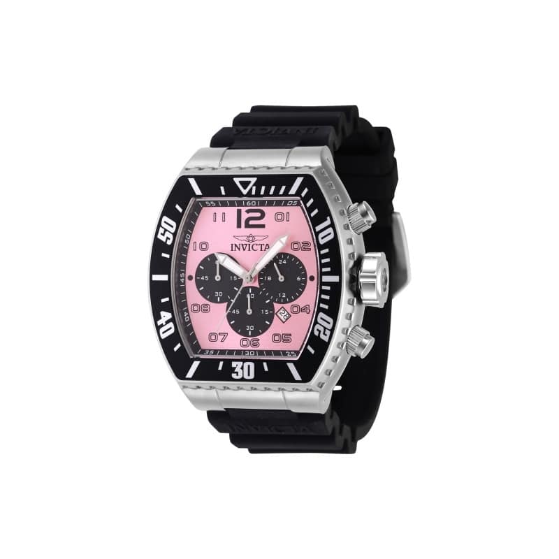 Invicta Men's 47286 Pro Diver Quartz Chronograph Black, Pink Dial Watch