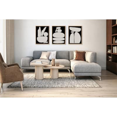 Kate and Laurel Sylvie Zen Rock Canvas by The Creative Bunch Studio