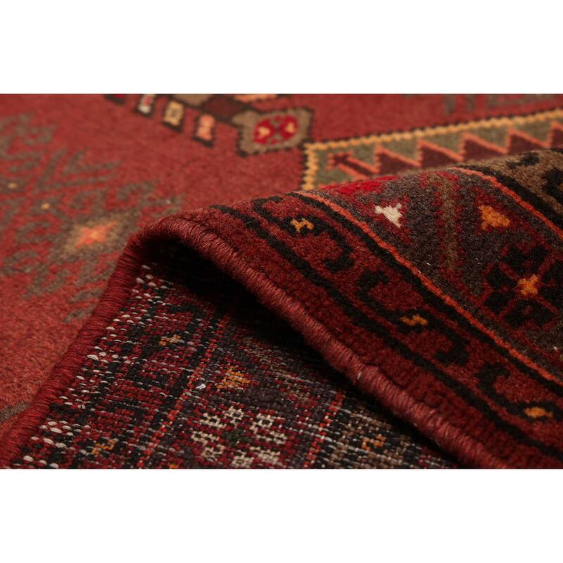 ECARPETGALLERY Hand-knotted Andelz Dark Red Wool Rug - 3'5 x 5'0