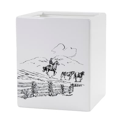 Paseo Road by HiEnd Accents Ranch Life Ceramic Wastebasket