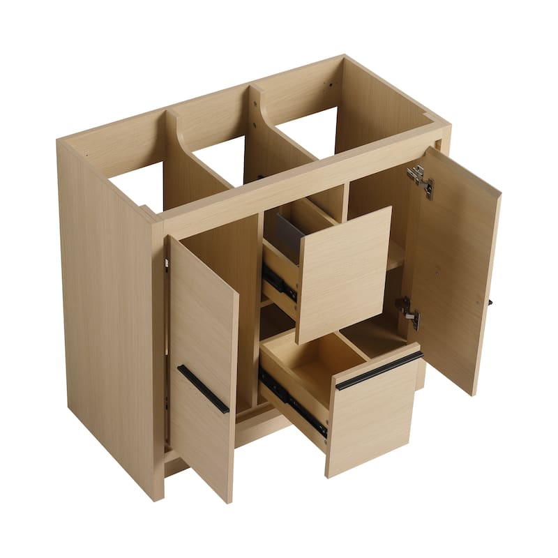 Malwee 24"/30"/36"/48"/60" Bathroom Vanity Without Sink, FreeStanding Vanity Cabinet with Soft Close Door and Drawer