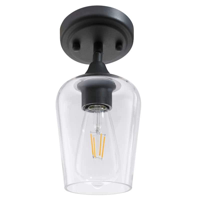 Modern Industrial Mini Pendant Lights with Adjustable Height, Set of 2