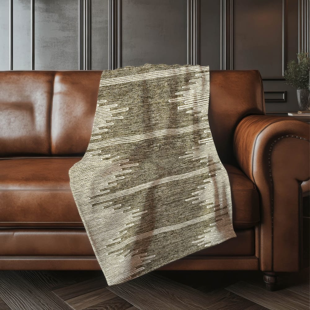 Premium Machine Washable Boho Moroccan Sherpa Throw Blanket