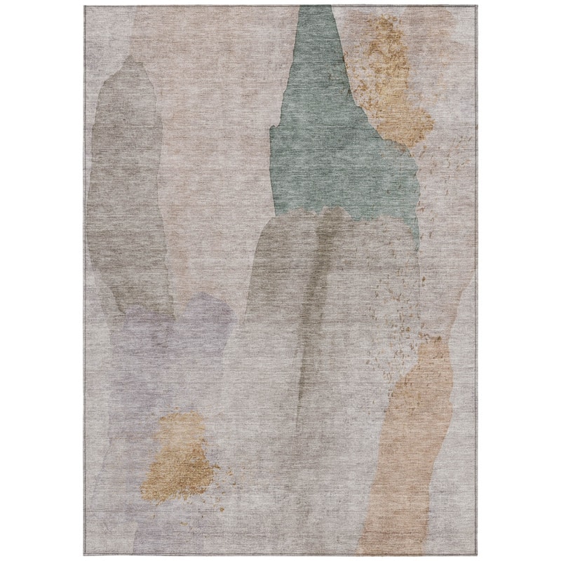 HomeRoots Abstract Transitional Rectangle Outdoor Rug