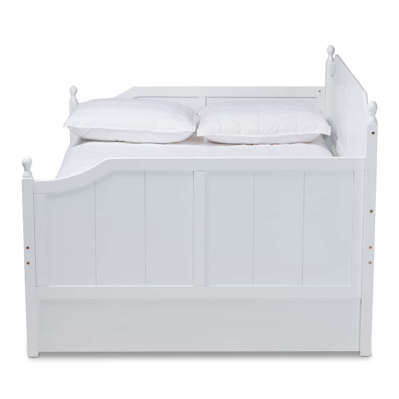 Millie Cottage Farmhouse Full Size Daybed with Twin Size Trundle