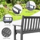 preview thumbnail 8 of 7, All-Weather HDPE 2-Person Garden Bench with Backrest and Armrests-Gray - 50" x 24" x 35"
