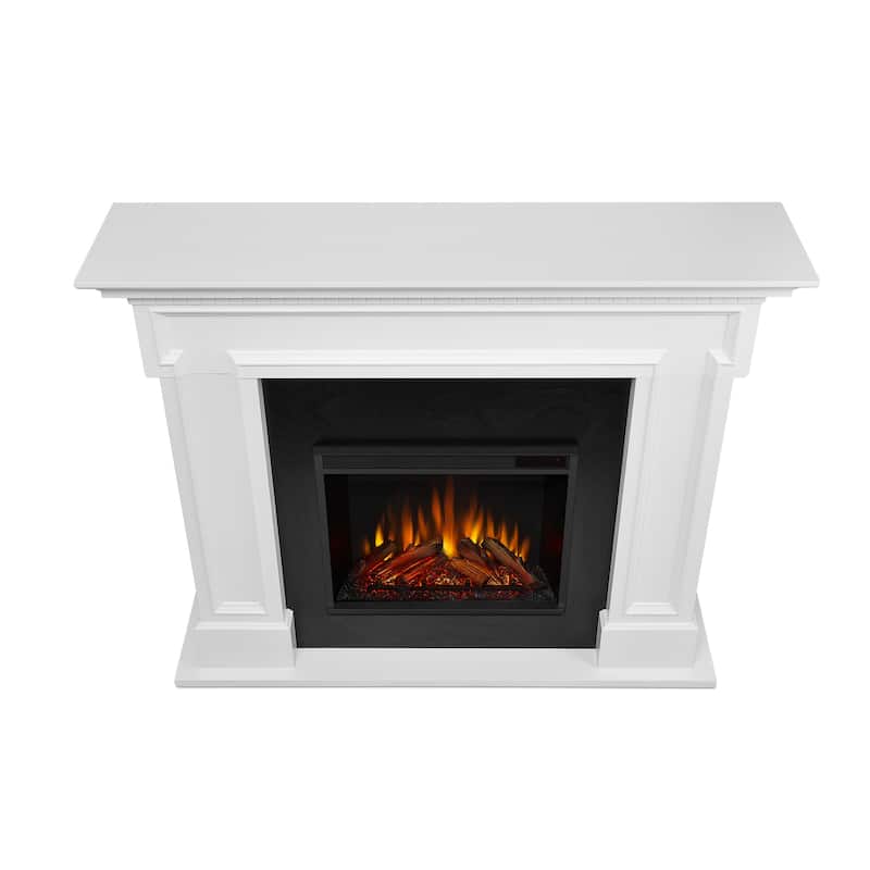 Thayer 55" White Electric Fireplace by Real Flame