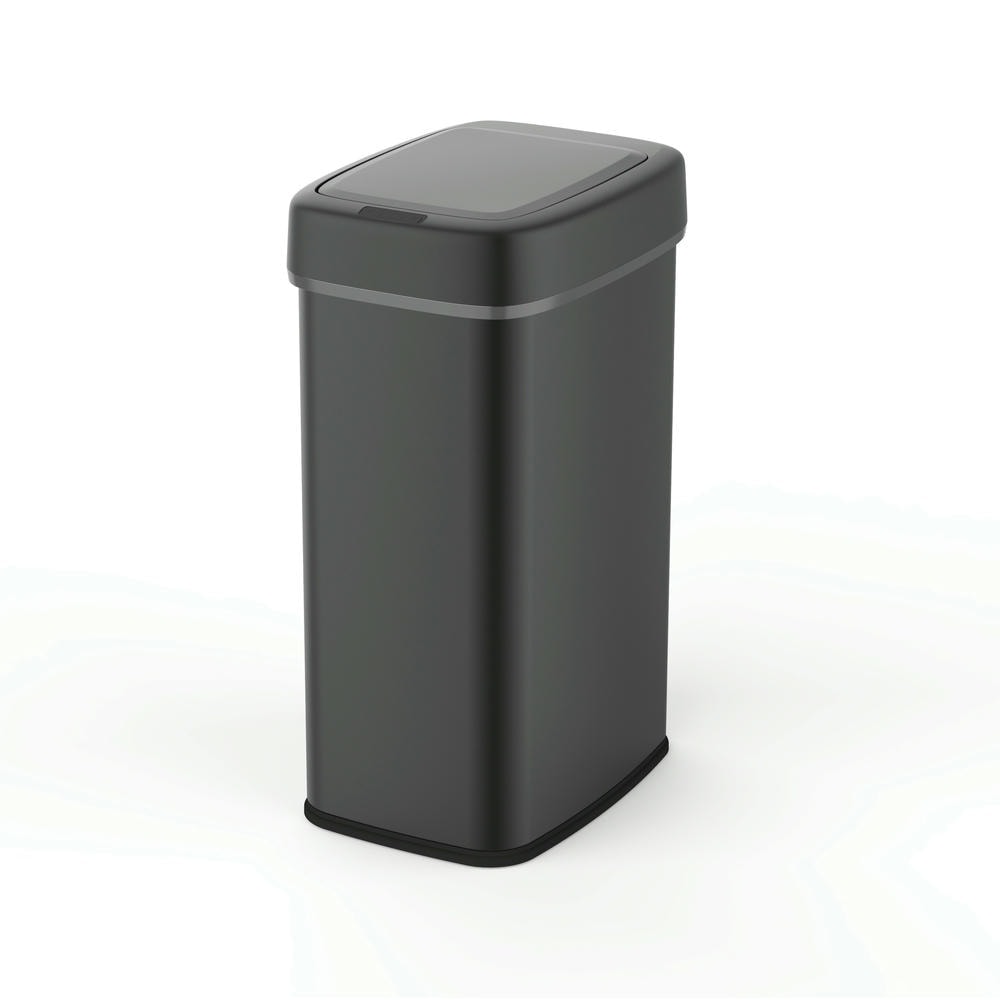 Slim Black 13 Gallon Motion Sensor Trash Can