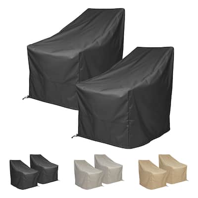 Porch & Den 2-Pack Adirondack Chair Weatherproof Polyester Patio Chair Cover