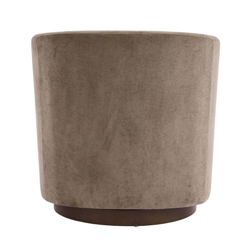 Christopher Knight Home - Halo Modern Swivel Upholstered Barrel Chair with Wooden Base