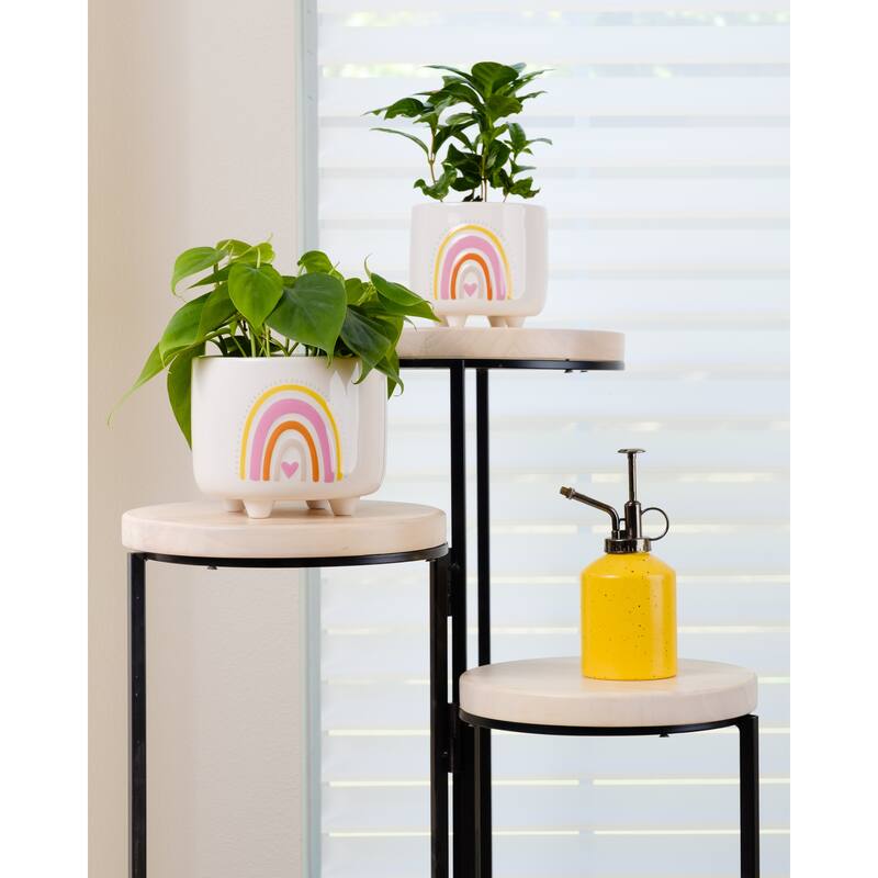 Three Tier Plant Stand in White