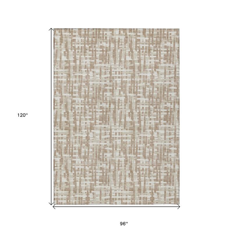 HomeRoots Abstract Transitional Rectangle Outdoor Rug