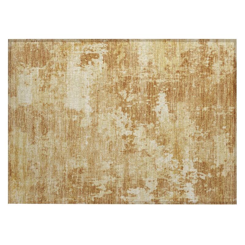 Machine Washable Indoor/Outdoor Contemporary Blend Chantille Rug