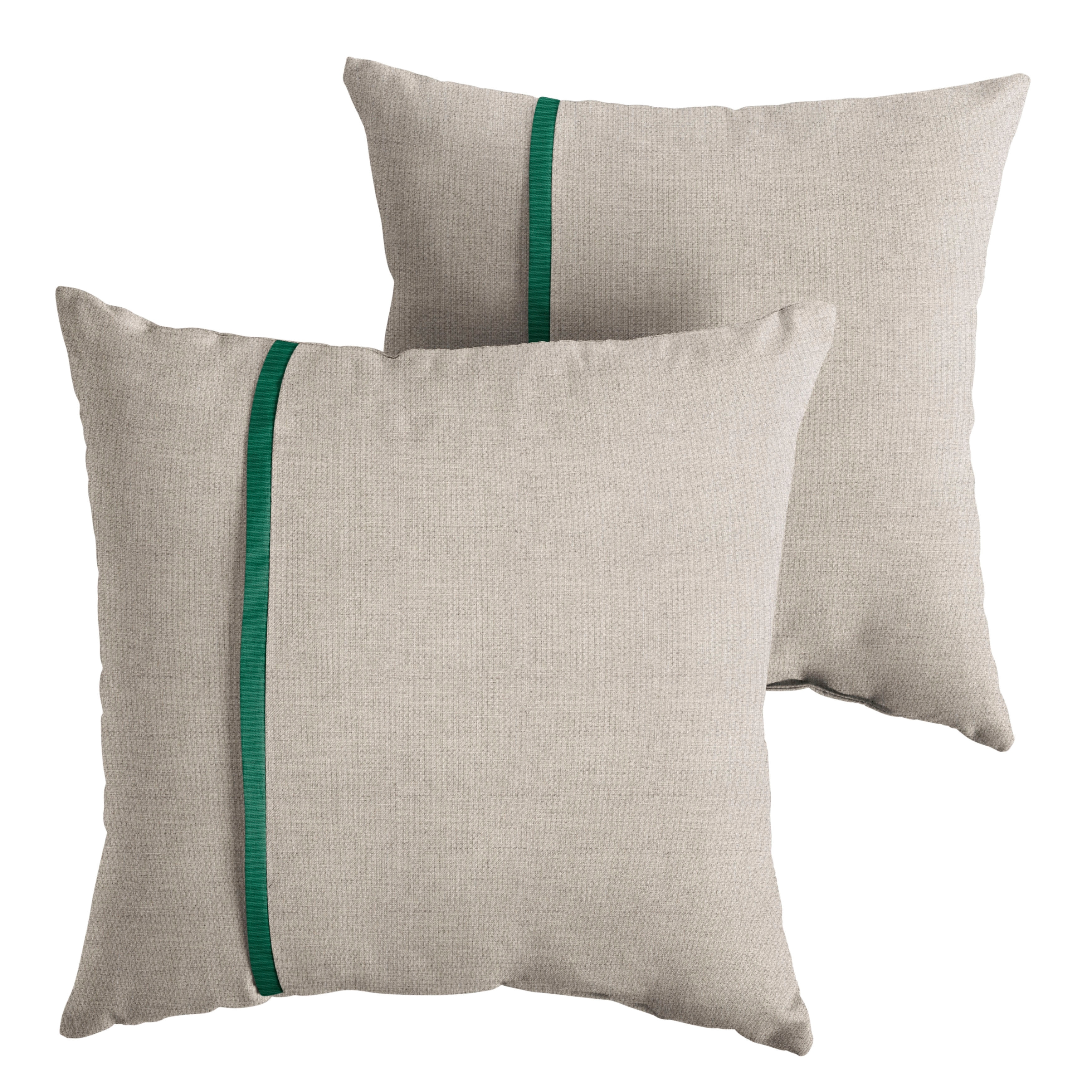 Sorra Home Sunbrella Outdoor Single Petite Flange Pillow Set of 2