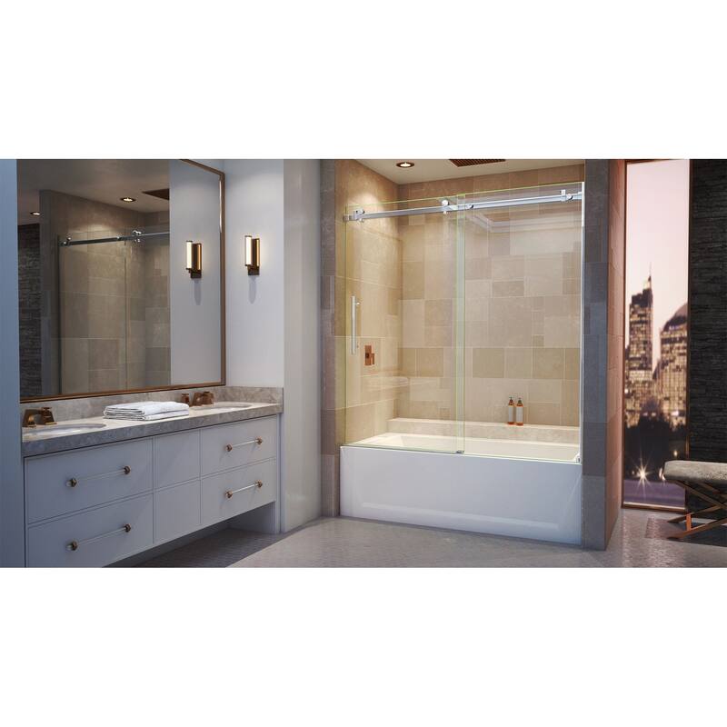 DreamLine Enigma Air 56-60 in. W x 62 in. H Frameless Sliding Tub Door - 56" - 60" W