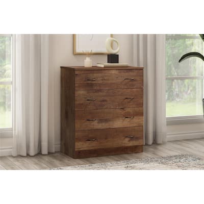 OS Home and Office Furniture Model 6007 Four Drawer Chest in Mountain Oak
