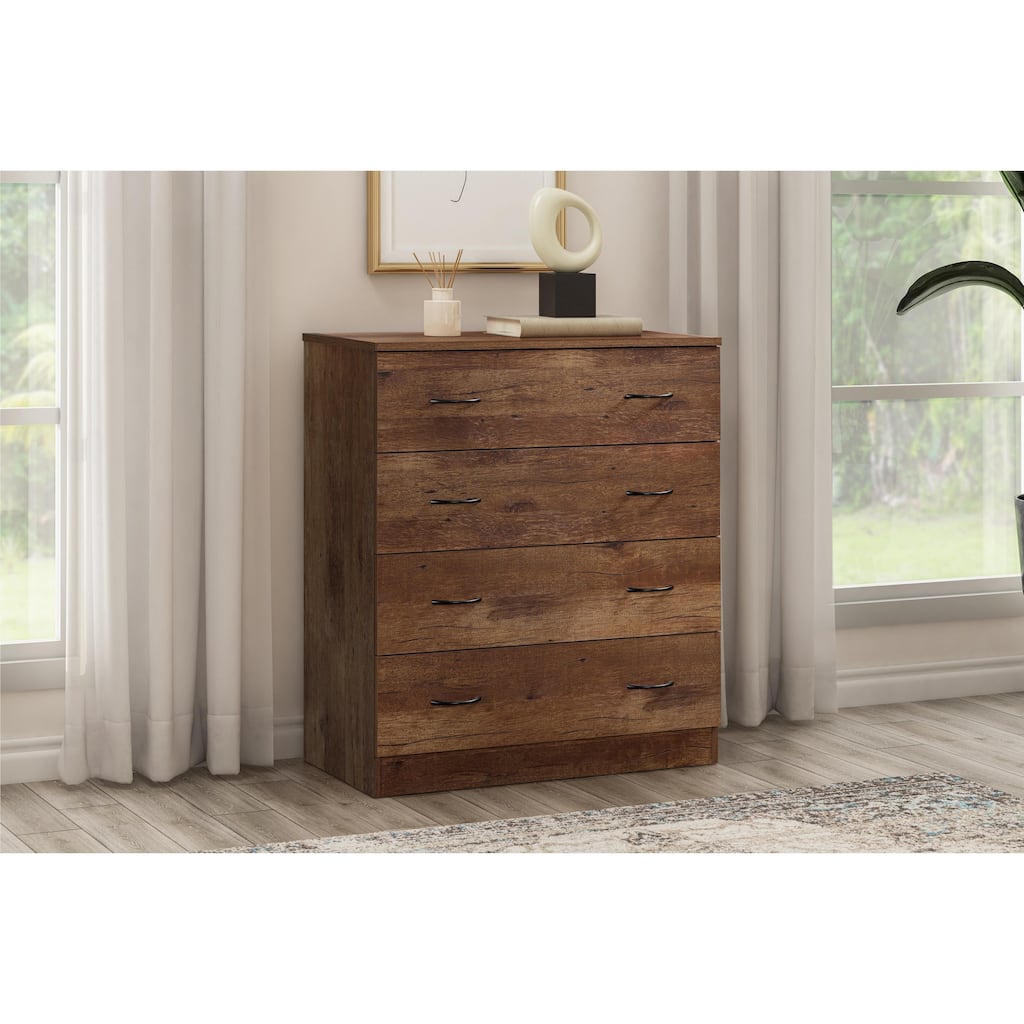 OS Home and Office Furniture Model 6007 Four Drawer Chest in Mountain Oak