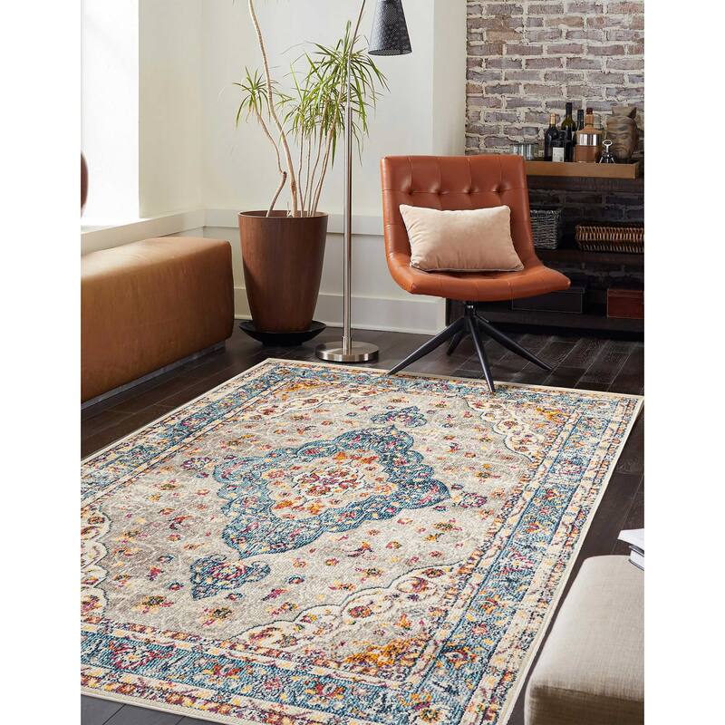 ECARPETGALLERY Machine Made Daria Grey Area Rug