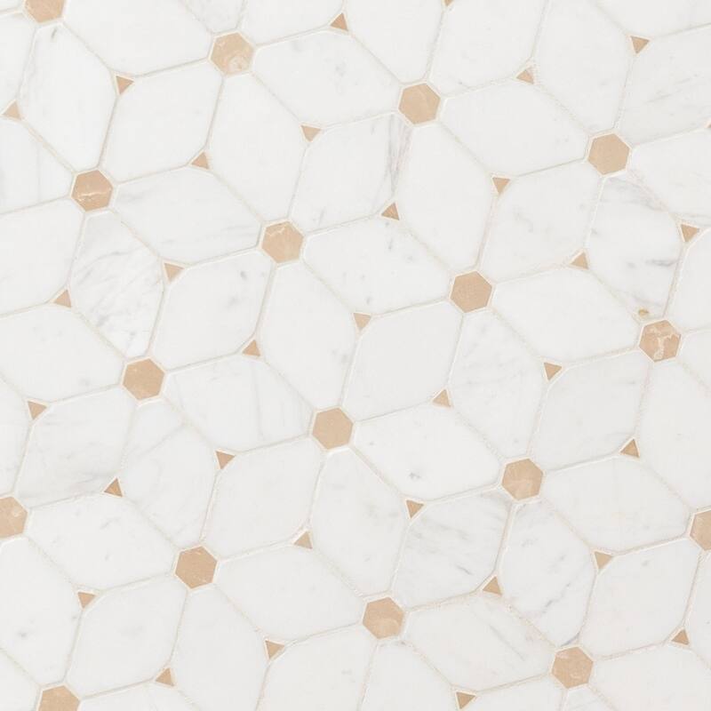 Ackland AKM-S-13X11PTP-CA 11" x 13" Marble Geometric Wall Mosaic Tile - Lucera Ceville