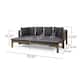 Long Beach Outdoor Extendable Acacia Wood Daybed Sofa by Christopher Knight Home