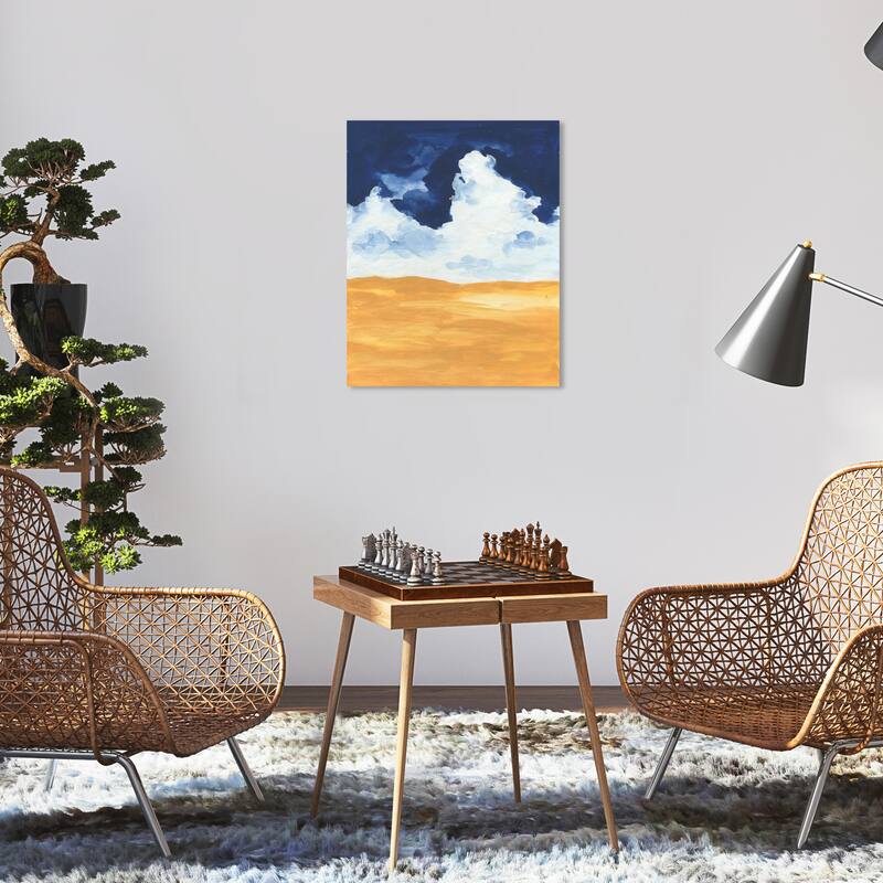 Wynwood Studio Canvas Nature and Landscape Clouds over the Horizon Yellow Nautical & Coastal Wall Art Canvas Print - 16 x 20