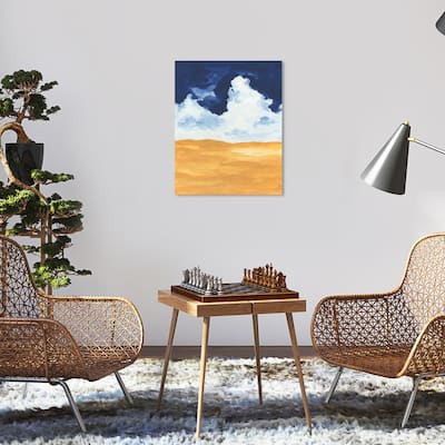 Wynwood Studio Canvas Nature and Landscape Clouds over the Horizon Yellow Nautical & Coastal Wall Art Canvas Print