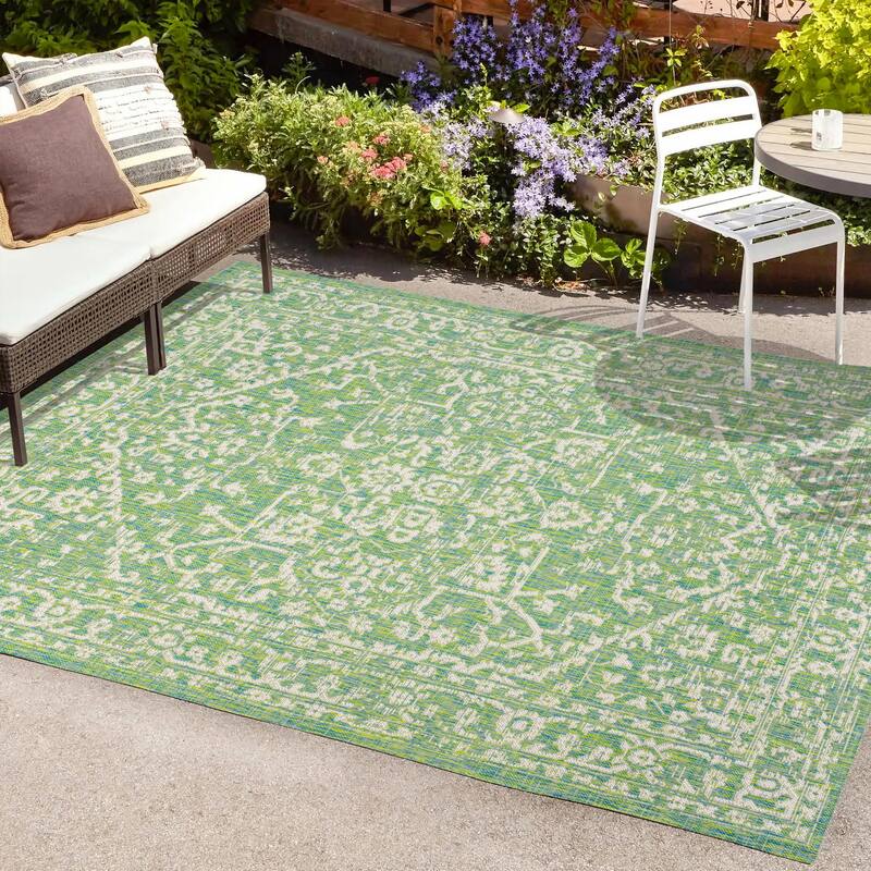 JONATHAN Y Medallion Textured Weave Indoor/Outdoor Area Rug