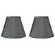 preview thumbnail 65 of 88, Hardback Faux Silk Conical Lamp Shade, 5 inch Top, 9 inch Bottom, 7 inch Slant Set of 2 - Gray Silk