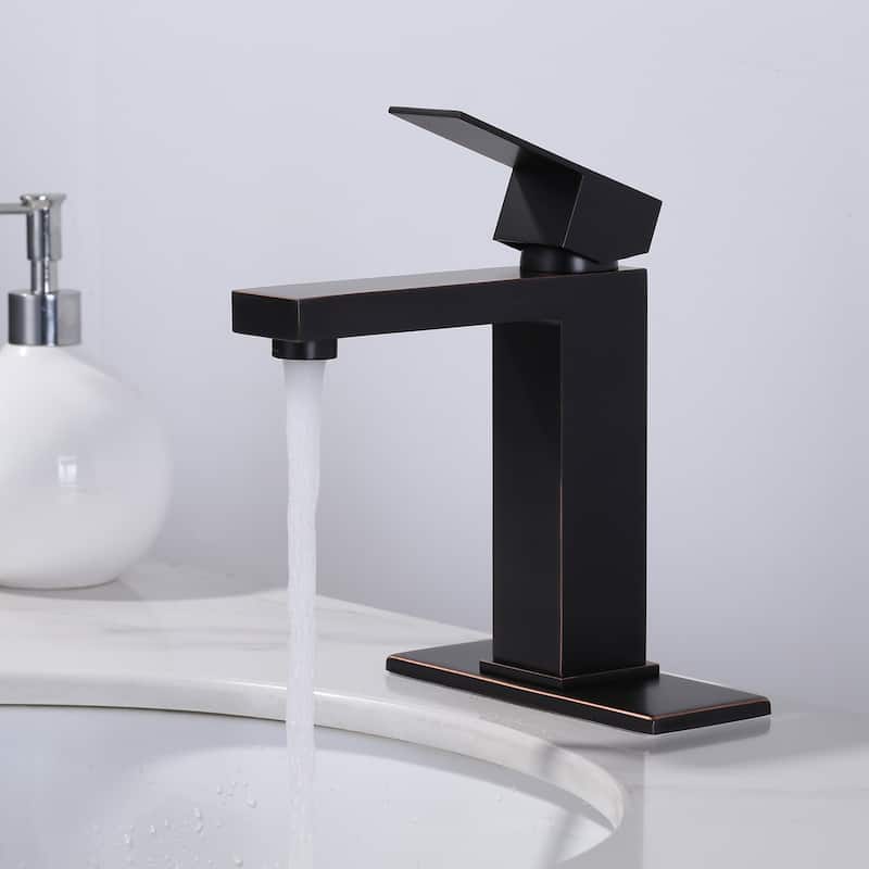 WOWOW 1.2 GPM Single Handle Bathroom Sink Faucet