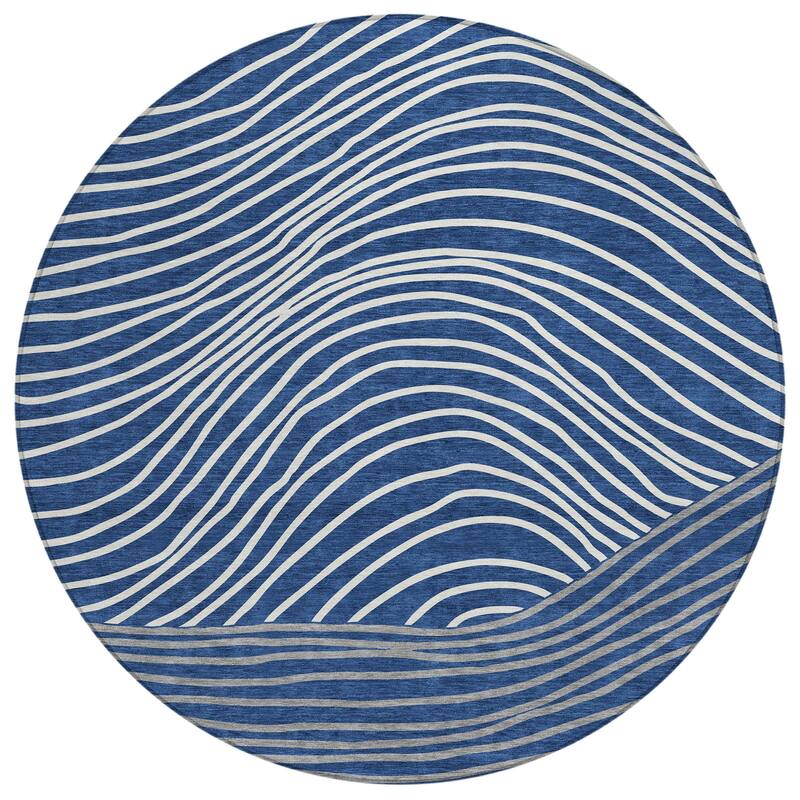 Machine Washable Indoor/ Outdoor Modern Arches Chantille Rug