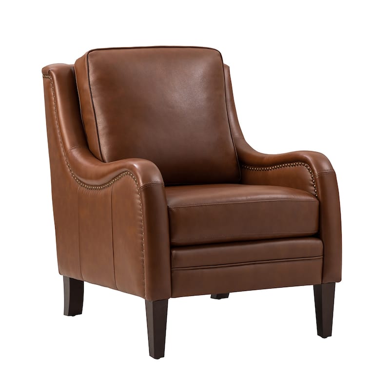 Pascual Comfy Living Room Armchair with Solid Wood Legs