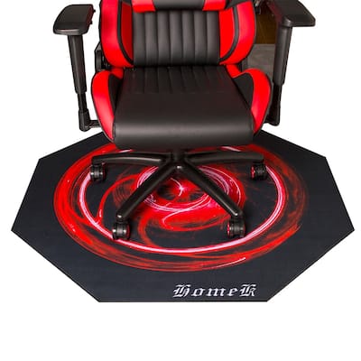 D&W E-sports Floor Protect Cool Gaming Chair Mat in Red
