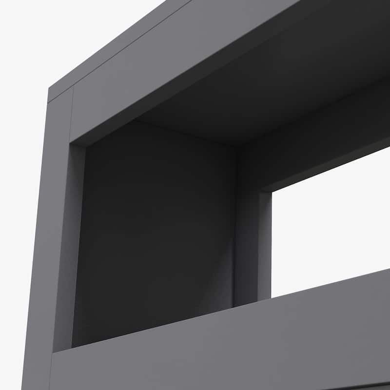 Homcom 6.25" X 20.5" X 28.25" Wood Rolling Narrow Bathroom Side Storage Cabinet - Gray