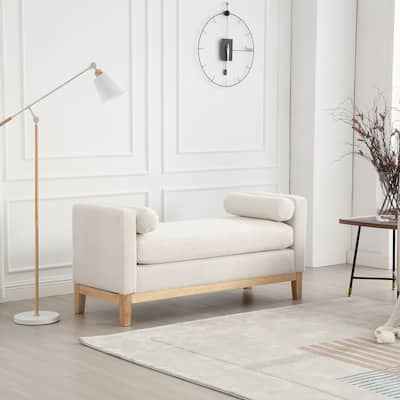 Elegant Upholstered Bench with High Sides