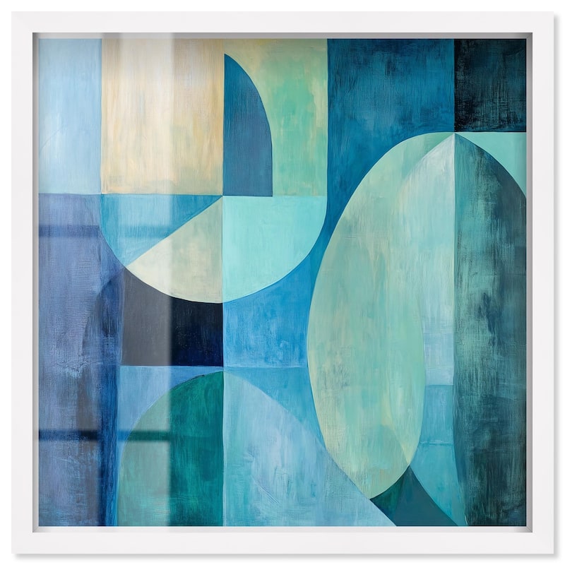 Color Blocks II Shadowbox by Art Remedy - White - 30" x 30"