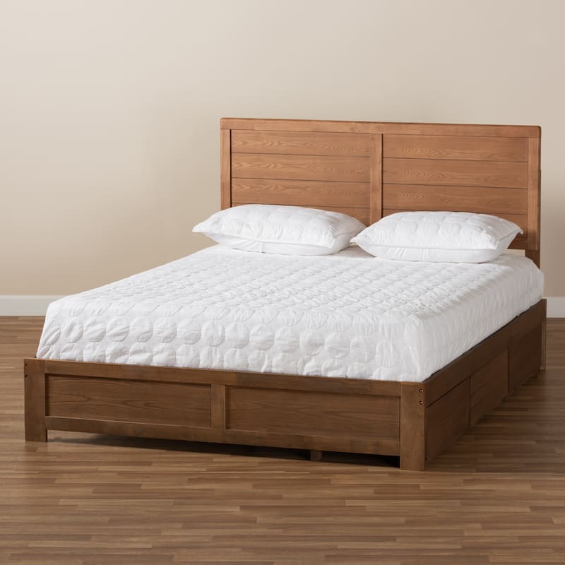 Lisa Ash-brown Finished Wood 3-drawer Platform Storage Bed