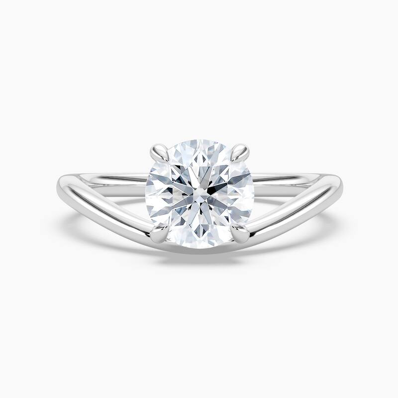 Auriya 14K Gold Lab Grown Diamond Round Curved Solitaire Engagement Ring 1.00 - 5.00ct. tw. (F-G, VS) - 3.00 carats - 4 - White