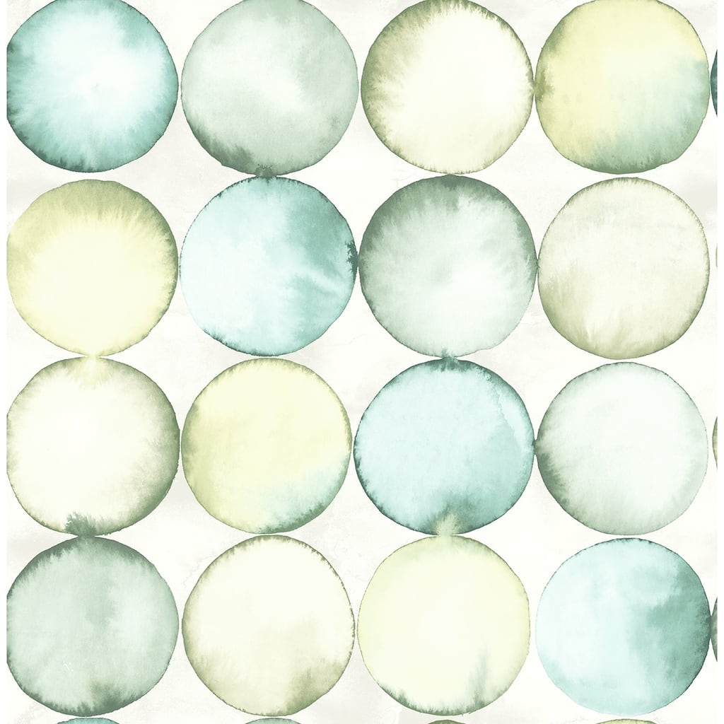 Seabrook Designs Zalia Watercolor Circles Unpasted Wallpaper