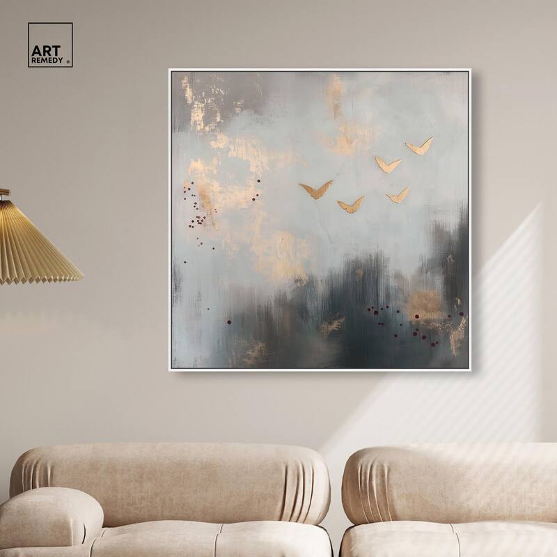Golden Nebula Canvas by Art Remedy