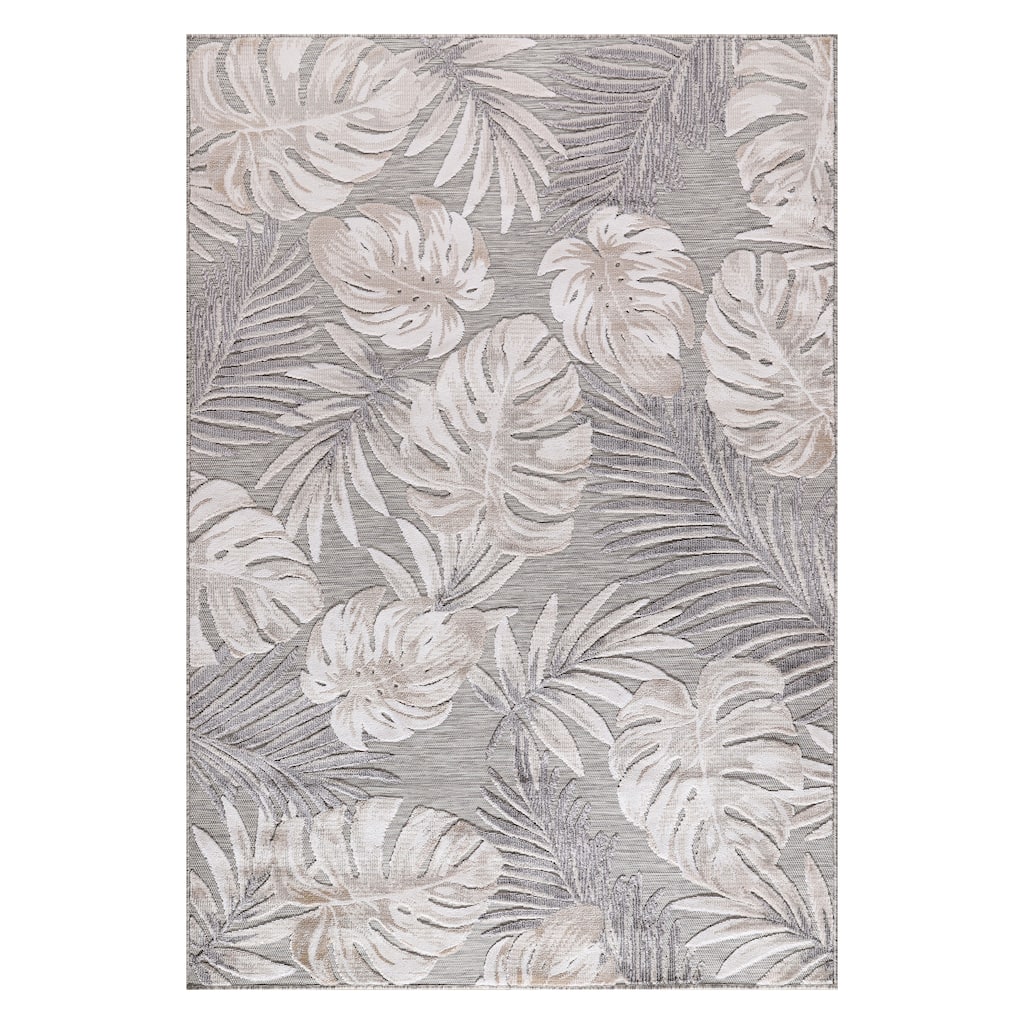 Beverly Rug Equator Leaf Botanical Indoor Outdoor Area Rug
