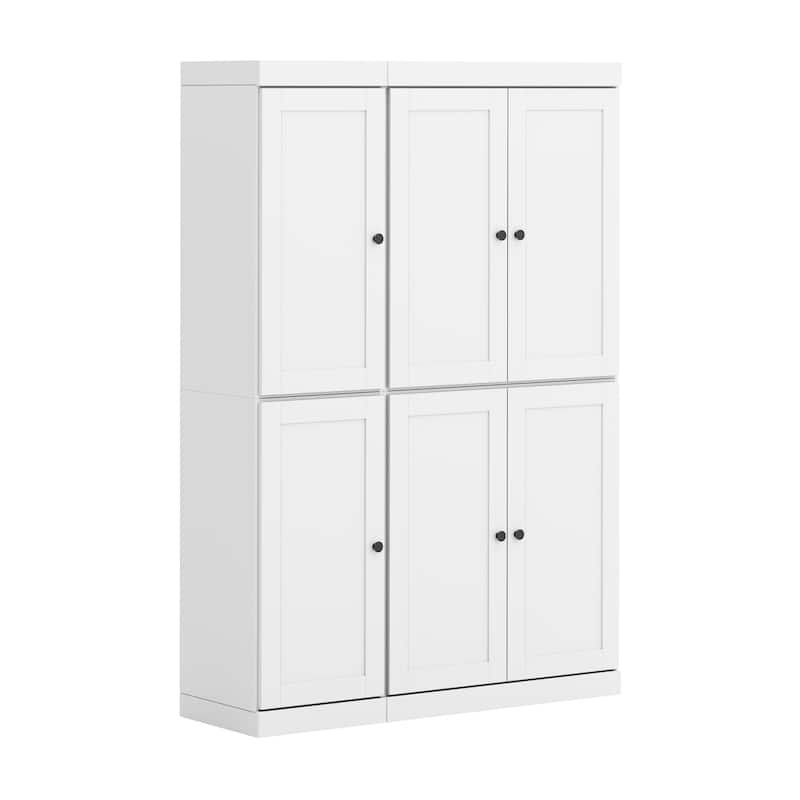 Palace Imports 100% Solid Wood 48.5" Pantry Cabinet with Shaker Doors and Adjustable Shelves