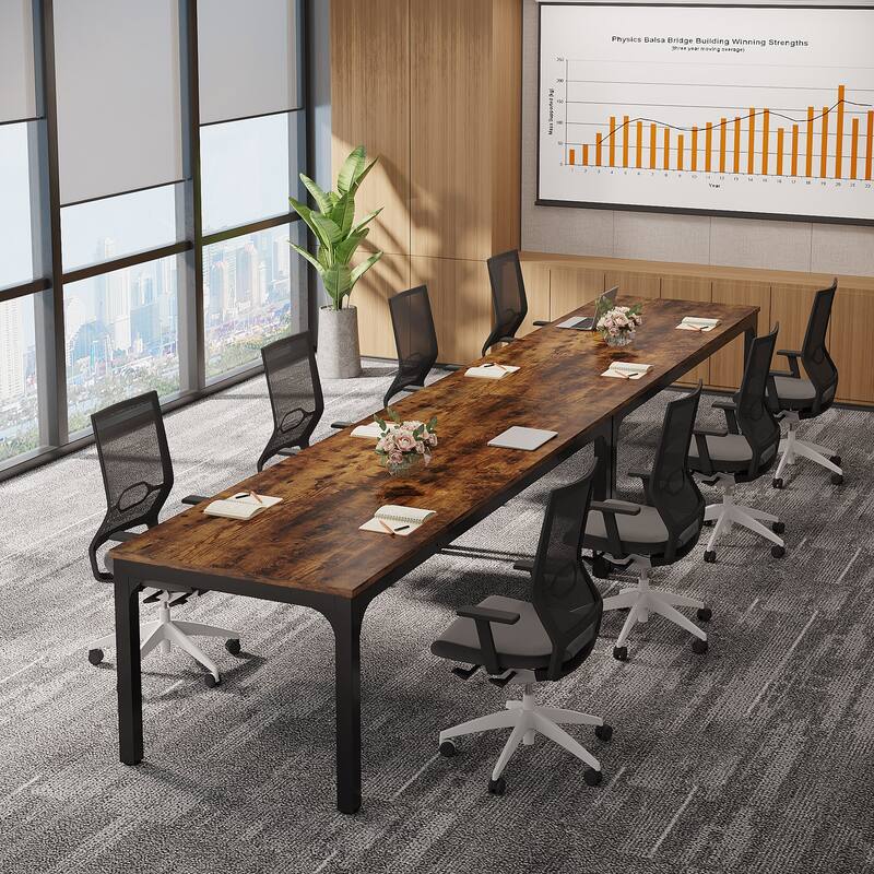 78.74" Large Rectangle Conference Table, Office Meeting/Seminar/Business Table Desk for Office Boardroom & Meeting Room